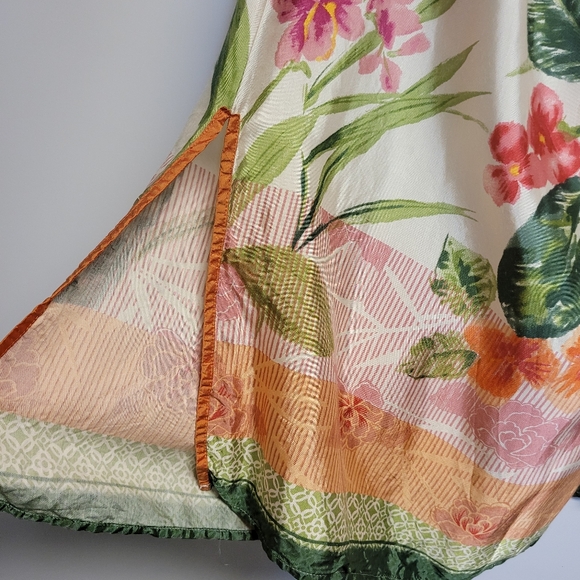 Vintage Carol Anderson Tropical Floral Maxi Skirt Size 14 (32"waist) - Picture 5 of 9